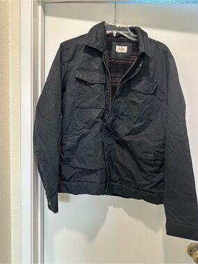 Marine Layer Dry Wax Trucker Jacket Navy Size Small